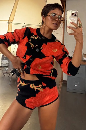 Never Fully Dressed Black Poppy Hot Pants