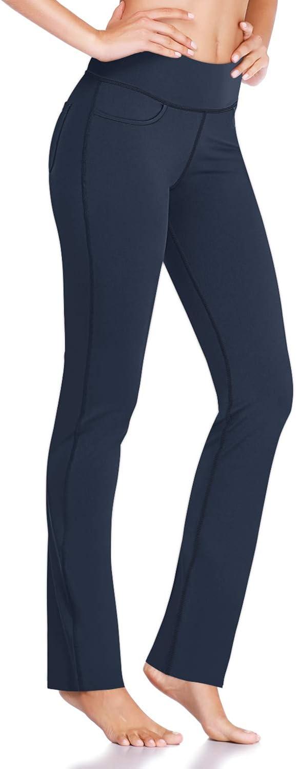 HISKYWIN Straight Leg Yoga Pants