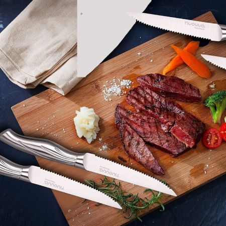 Nuovva Kitchen Knife Set with Wood Block
