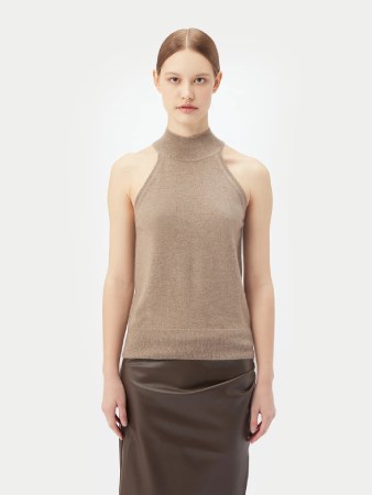 GOBI Cashmere Organic Color Cashmere Turtleneck Top