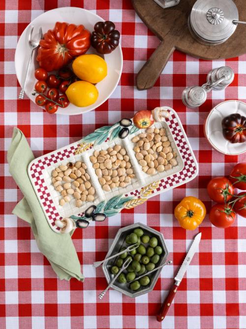 Vintage Basketweave Antipasto Serving Dish