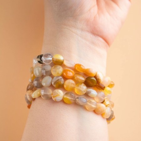 Energy Muse Yellow Botswana Agate Bracelet