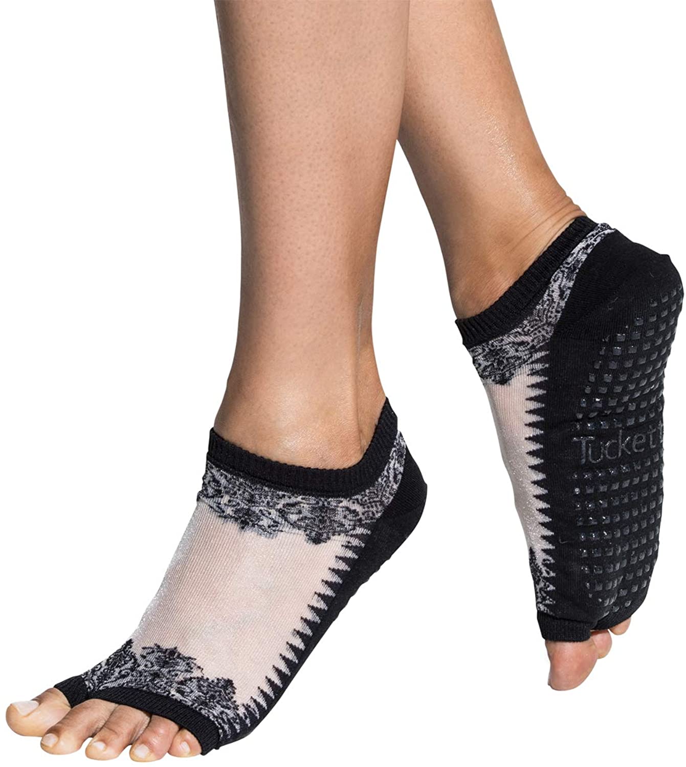 Tucketts Non-Slip Toeless Yoga Socks